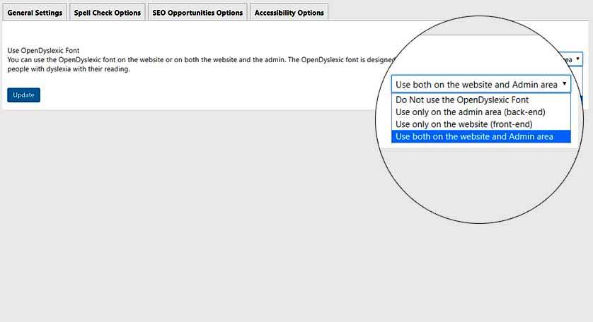 wordpress spell check plugin - dyslexic font for people with dyslexia 