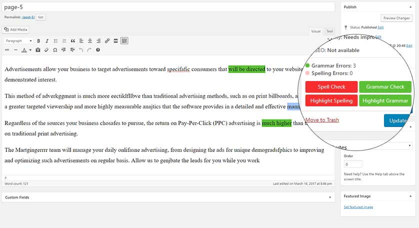 wordpress proofreader plugin